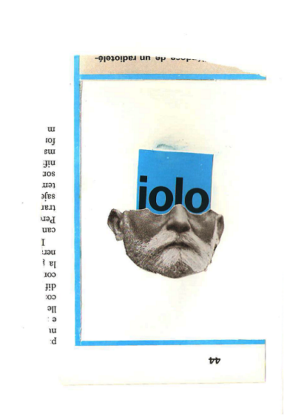 ioloOriginal handmade collage 12cm x 17cm from my “LIBLUETA”.