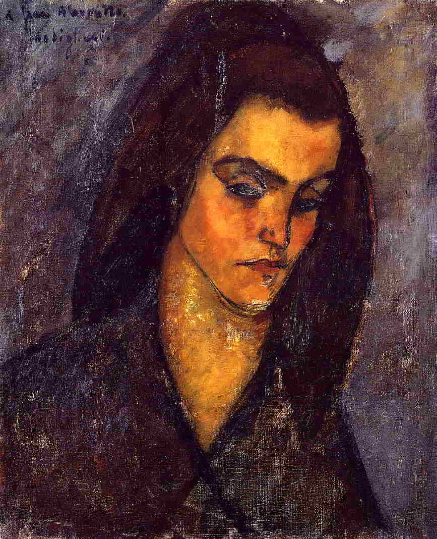 artist-modigliani: Beggar Woman, 1909, Amedeo ModiglianiMedium: oil on canvas