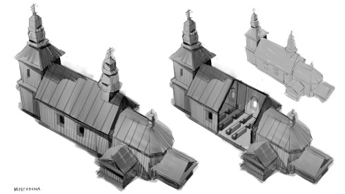 some more drawings of this little church