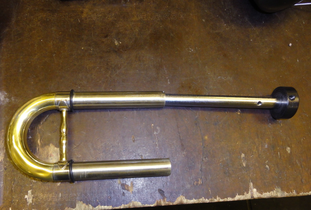 synthesis-music:  Dent in a tuba tuning slide (along with a crushed bell, broken