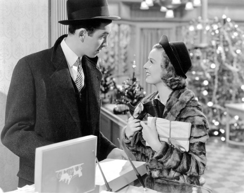 James Stewart, Margaret Sullavan / production still from Ernst Lubitsch’s The Shop Around the 