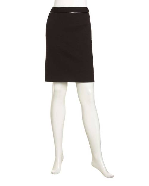 Double-Knit Pencil Skirt, Black