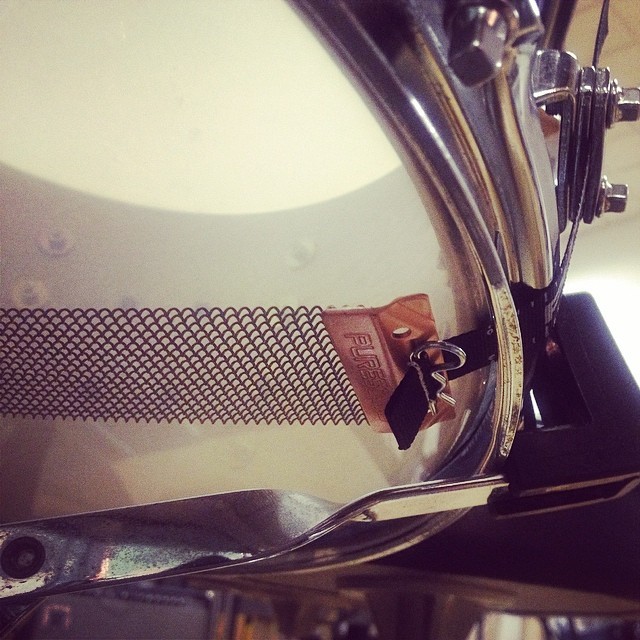 Trying out a #puresound snare wire. So far it sounds snappy and amazing on my #Yamaha. I love this #drum