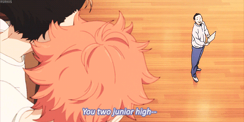 asahiis:Hinata and Noya getting mistaken for grade schoolers (」ﾟﾛﾟ)｣