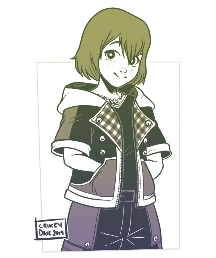 crikeydaveart:  Kairi wearing Sora’s outfit because @chachacharlieco