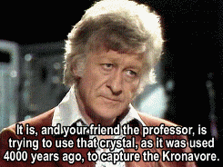 cleowho:“Danger to us, you mean, Doctor, or…”The Time Monster - season 09 - 1972