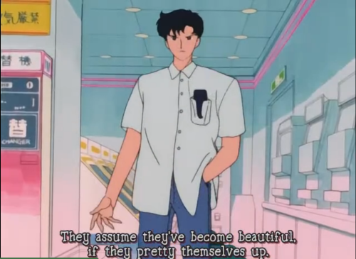 lochnessmonster: proto feminist mamoru schooling usagi about her shallow worldviews