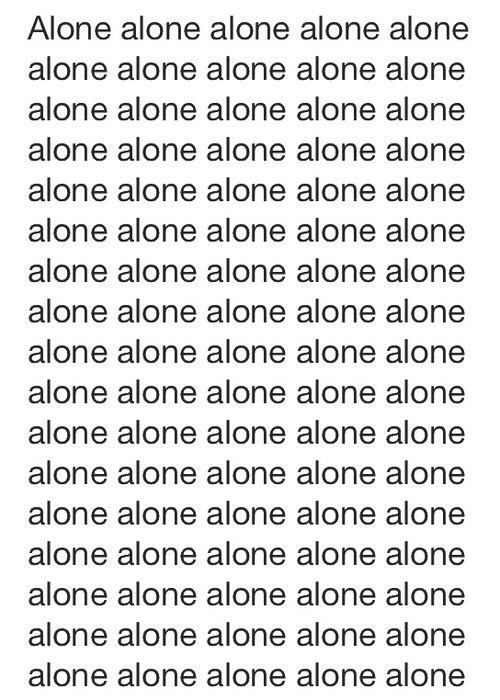 alone
