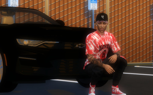 Big drip, whatchu call it. I can’t with him…Tee & Joggers: @frxsk0sims​Hat: @urbanimports