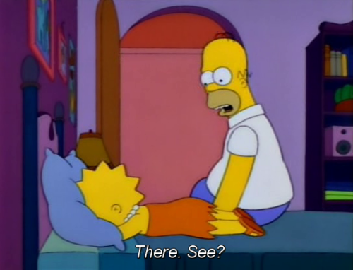 dangerhamster:  Homer and Lisa’s relationship is one of my favourite things ever. He spent this entire episode trying to convince Lisa that she was beautiful, and he insisted to Marge that he wasn’t just saying it as a father, he genuinely believed