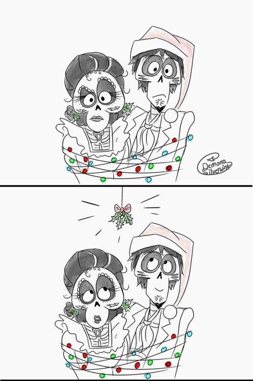 demona-silverwing: Mistletoe Have some belated Rivera Christmas shenanigans ^_^I was thinking this h