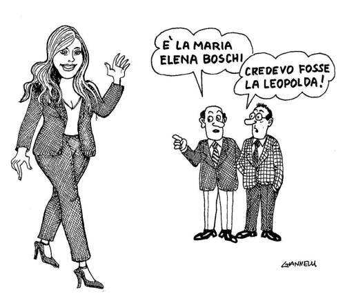 Maria Elena Boschi vista da Giannelli - Corriere della Sera 25 Ottobre 2014