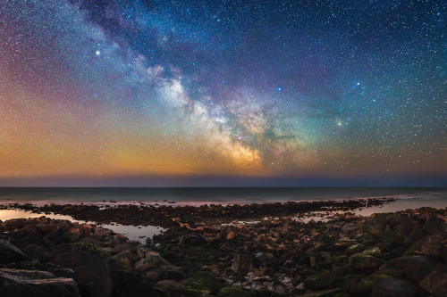 The milky way rising above the ocean yesterday morning. Click to see full screen, it’s wo