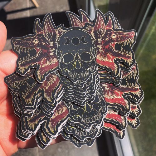 Werewolf metallic stickers are on their way out to Wyvern level Patreons this week! Any remaining wi