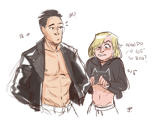 jokeritadoodle:  Drew some YOI sketches after a full week of nonstop school work! feel much much better now hahaha. Larry helped me out with the bedazzling undies and putting the effects on the first one lol @ikkoros and I work so hard to make the effect