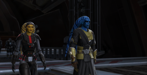 Heading onto Ossus to assist the Galactic Empire. Two kick-ass twi’lek taking on the Republic (and u