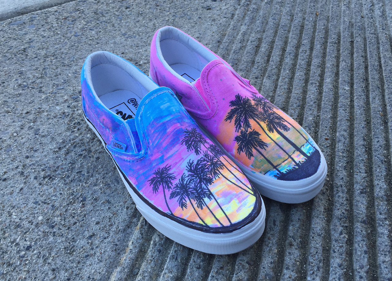 vans with palm trees