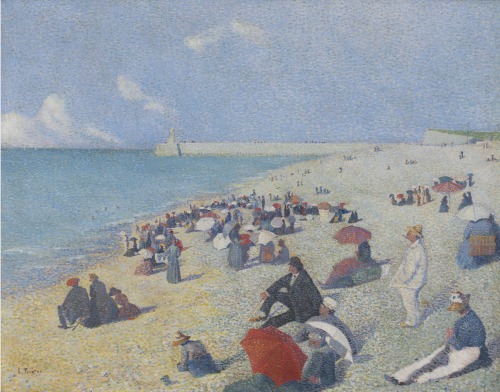 Scène de plage = Beach SceneLéon Pourtau (French; 1872–1898)ca. 1890–93Oil on canvasPrivate collecti