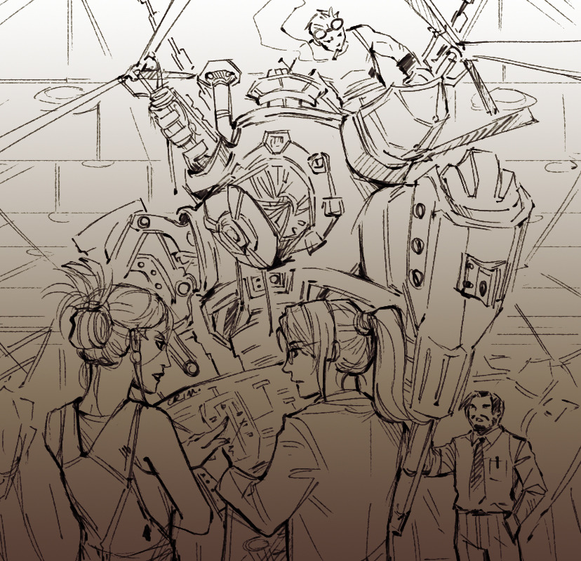 crimson-sun:  Doodlesketch. For the whiny nerds who pointed out the lack of engineers