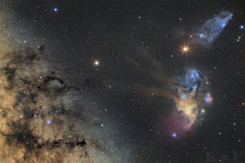 Saturn and Mars visit Milky Way Star Clouds : Planets, stars, nebulas and a galaxythis impressive im