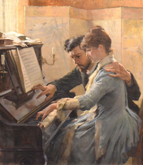 fleurdulys:  At the Piano - Albert Edelfelt