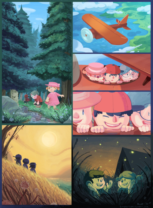 loopy-lupe:  One thing I really love about mother ½ is that it’s about going on an adventure in the purest sense  I wanted to capture that feeling, and I wanted to make sure even if a person has never played either game, they can still relate to that