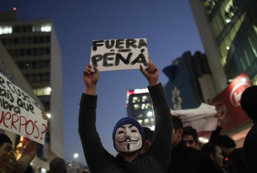 massconflict: Tens of thousands of people dressed in black have marched through Mexico City in the largest demonstration yet against the government’s response to the disappearance and probable massacre of 43 student teachers on Sep26. The march was