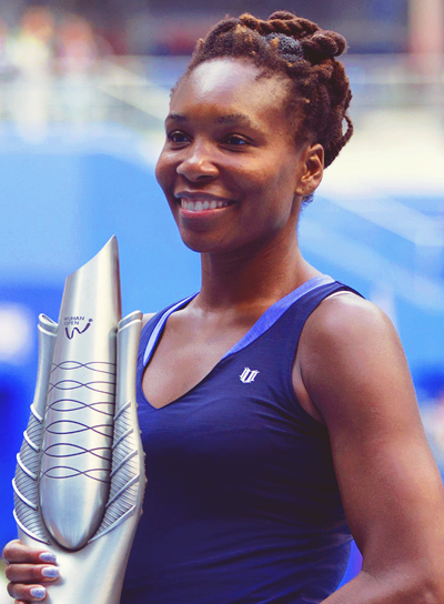 mayaangelique:  highmelalanin:  kushtenbell:  sourcedumal:  groundstrokes:  Venus Williams | Wuhan Open 2015 Champion↳ def. Garbiñe Muguruza 6-3, 3-0 ret. 47th career title, 2nd title in 2015 (after Auckland) 9th WTA Premier Mandatory/Premier 5 title