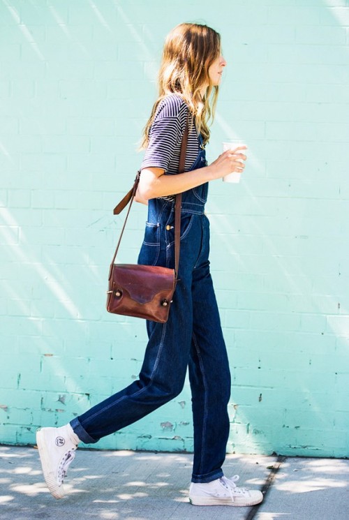 whowhatwear:Overalls, always.