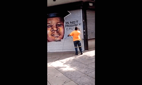 Police Destroy LEGALLY Painted Mural of Mike Brown, Because It ‘Sent the Wrong