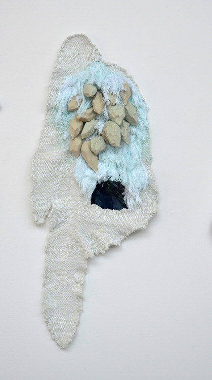 John Brooks Our Chart (detail) Hand woven wool, cotton, rayon, lurex, expanding foam, latex, digital