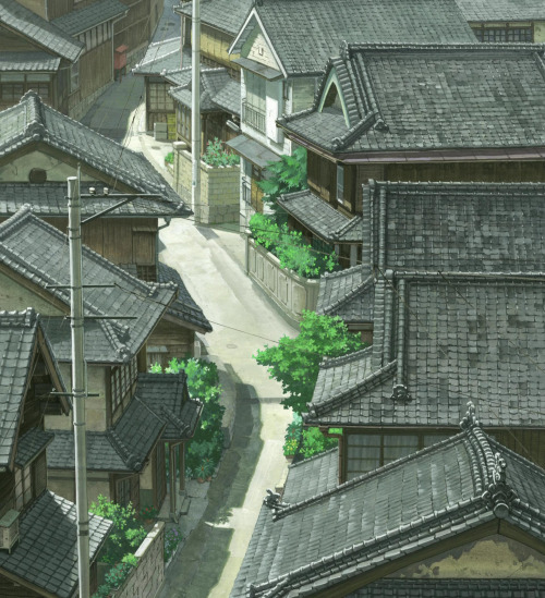 anime-backgrounds:  A Letter to Momo. Directed by Hiroyuki Okiura. Created by Production I.G.