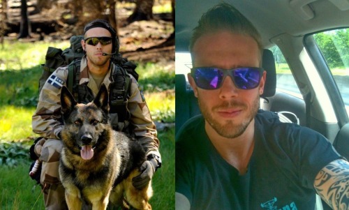 So , i found out i have a Doppelganger !!On the left , a Swedish K-9 soldier , on the right it’s me … we are so alike … O_O