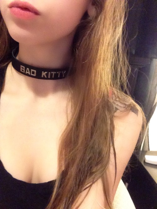 wondurs:  daddyfuckedme:   lookie what i got in the mail today!!   the bad kitty collar looks so goo