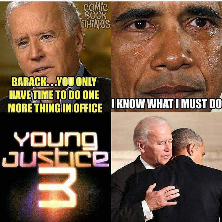 This legit made me laugh (need all the help we can get).  #youngjustice #barackobama