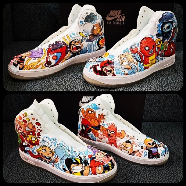 marvel custom shoes