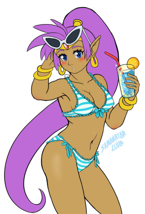 samanatorclub:A quick doodle because I feel like drawing Shantae