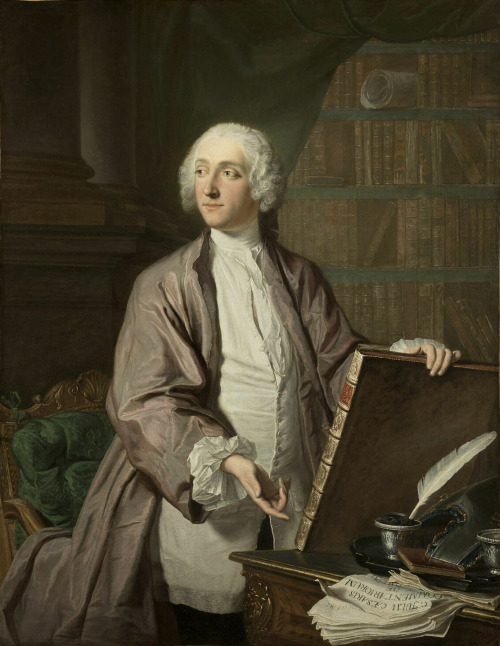 history-of-fashion:1743 Jacques-André-Joseph Aved - Victor Riquetti, Marquess de Mirabeau (Louvre Mu
