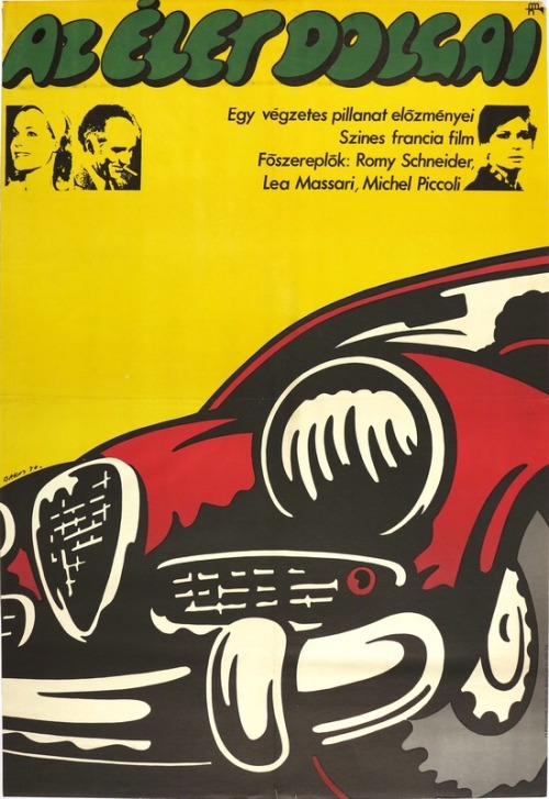 István Bakos, film poster for The Things of Live, Les choses de la vie, 1970. Hungary. Starring Romy