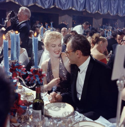 Marilyn Monroe and Arthur Miller attending the April in Paris ball, at the Waldorf-Astoria in Manhat