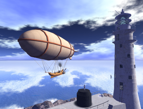 The Maiden Flight Of The Yet-to-be-named Steampunk Airship. Zen Proposed The Name Daedalus (the Father
