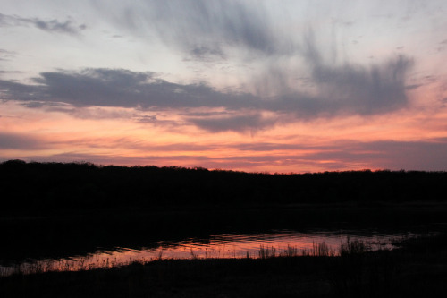 Sunset over Ray Roberts Lake.