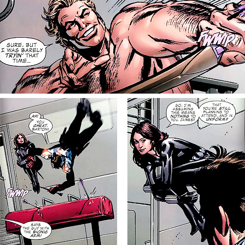 oras:  favorite bucky comic moments   captain america #600: bucky and clint training together 