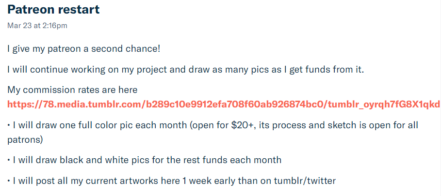 Patreon restart