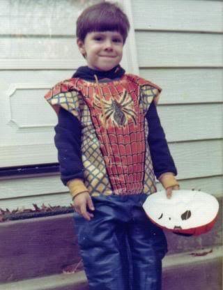 bluebeetletedkord:Me as Spider-Man, Halloween, 1976