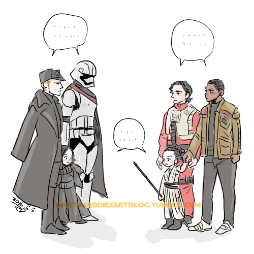 darthmaddiesartblog:and all anons who asked me to draw tiny Ren and Rey!Thank you!