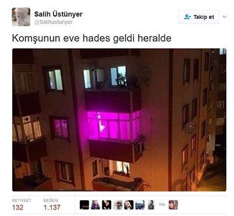 Komşunun eve hades geldi heralde