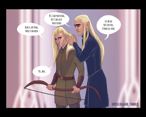 griseldajane:  Legolas thought he had no one to help him prepare for his patrol, but it was a foolis