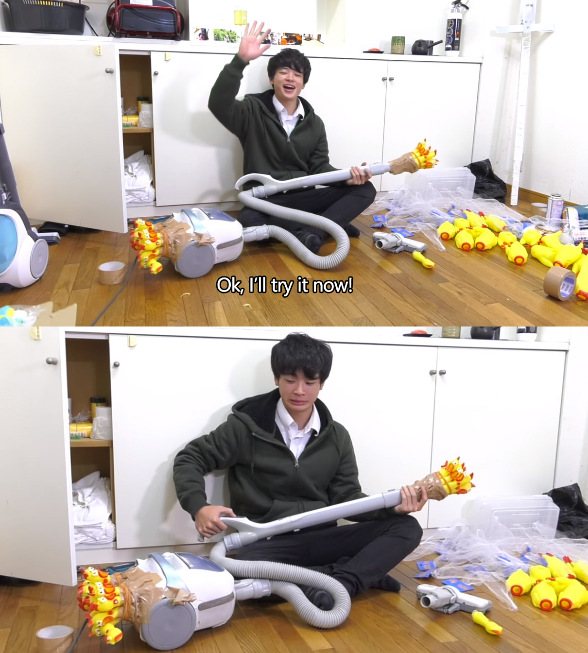 randomitemdrop:  thehotgirlproject:  chocolatado:  the rubber chicken vacuum cleaner