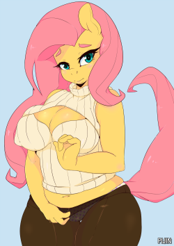 pijinpyon:  Fluttershy - Boob Window Sweater